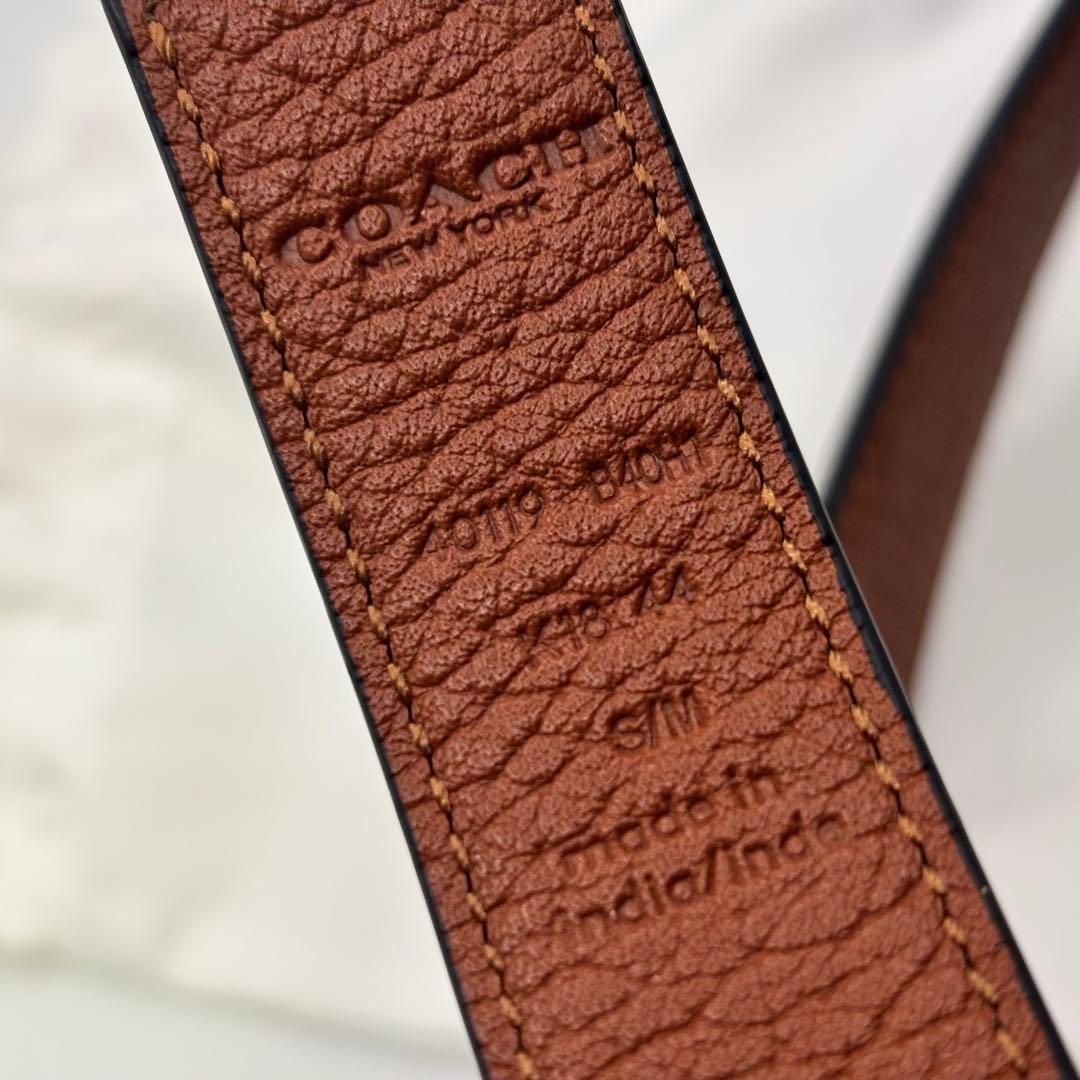 【未使用】coach☆Cバックルリバーシブルベルト 黒＆茶