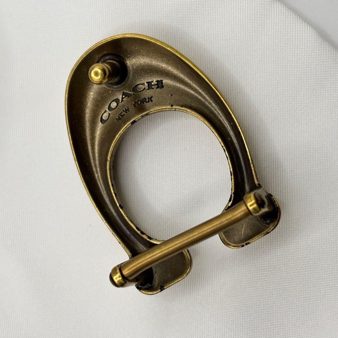 【未使用】coach☆Cバックルリバーシブルベルト 黒＆茶