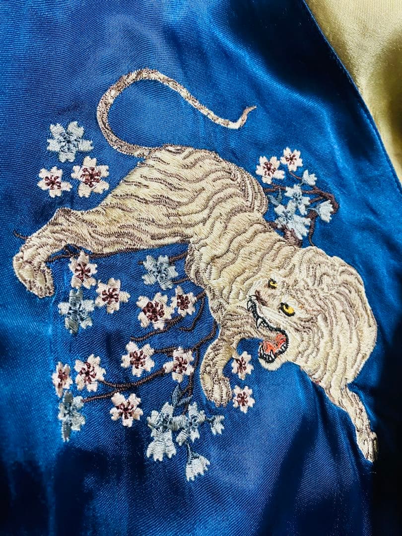 SATORI日本　スカジャン　限定版　サテン　2面使う 桜虎アウル