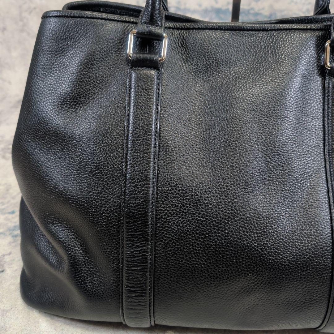 バーニーズニューヨーク トートバッグ レザー 大容量 ブラック A4