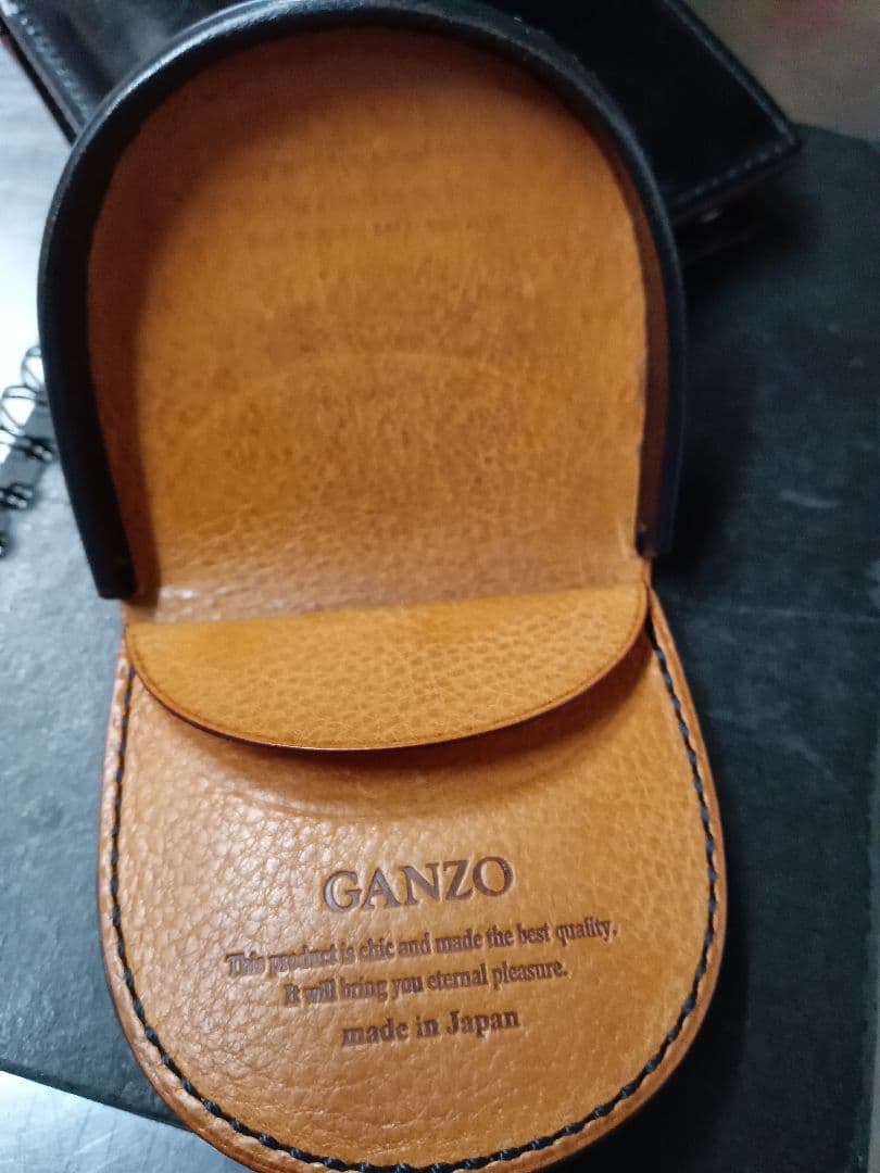 GANZO THIN BRIDLE 馬蹄小銭入れ navy wildswans