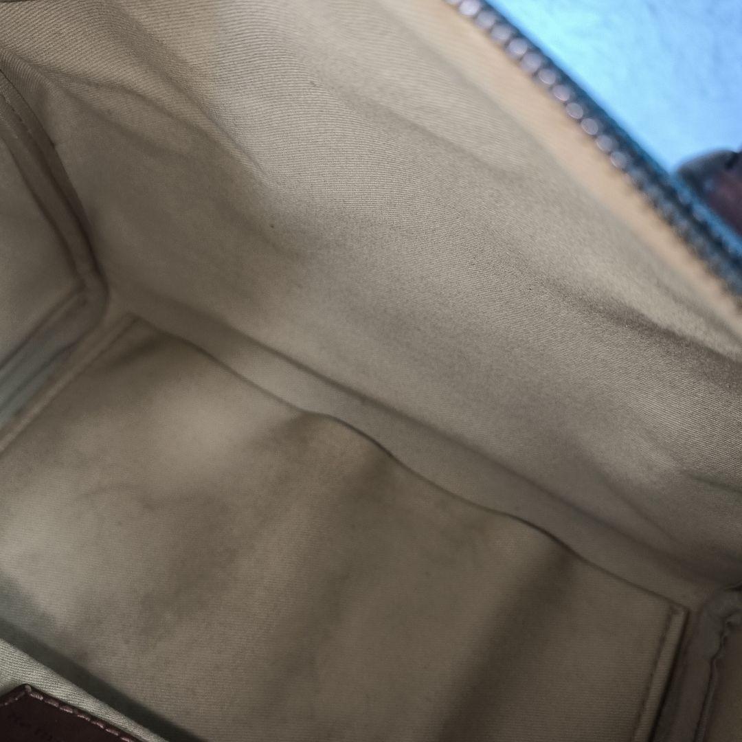 ✨美品✨ ポロラルフローレン ミニボストンバッグ レザー PVC チェック 緑