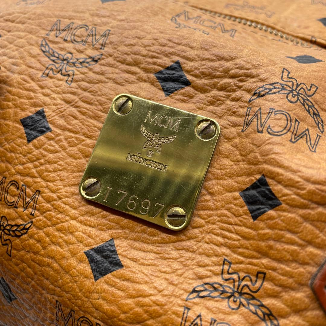 ●MCM ボストンバック●エムシーエム ハンド ブラウン カバン モノグラム