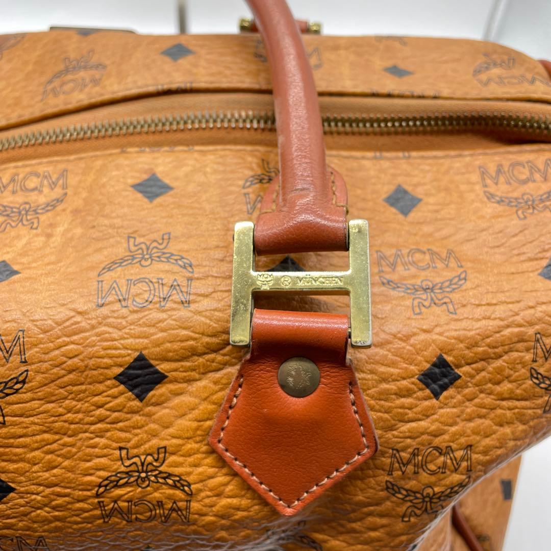 ●MCM ボストンバック●エムシーエム ハンド ブラウン カバン モノグラム