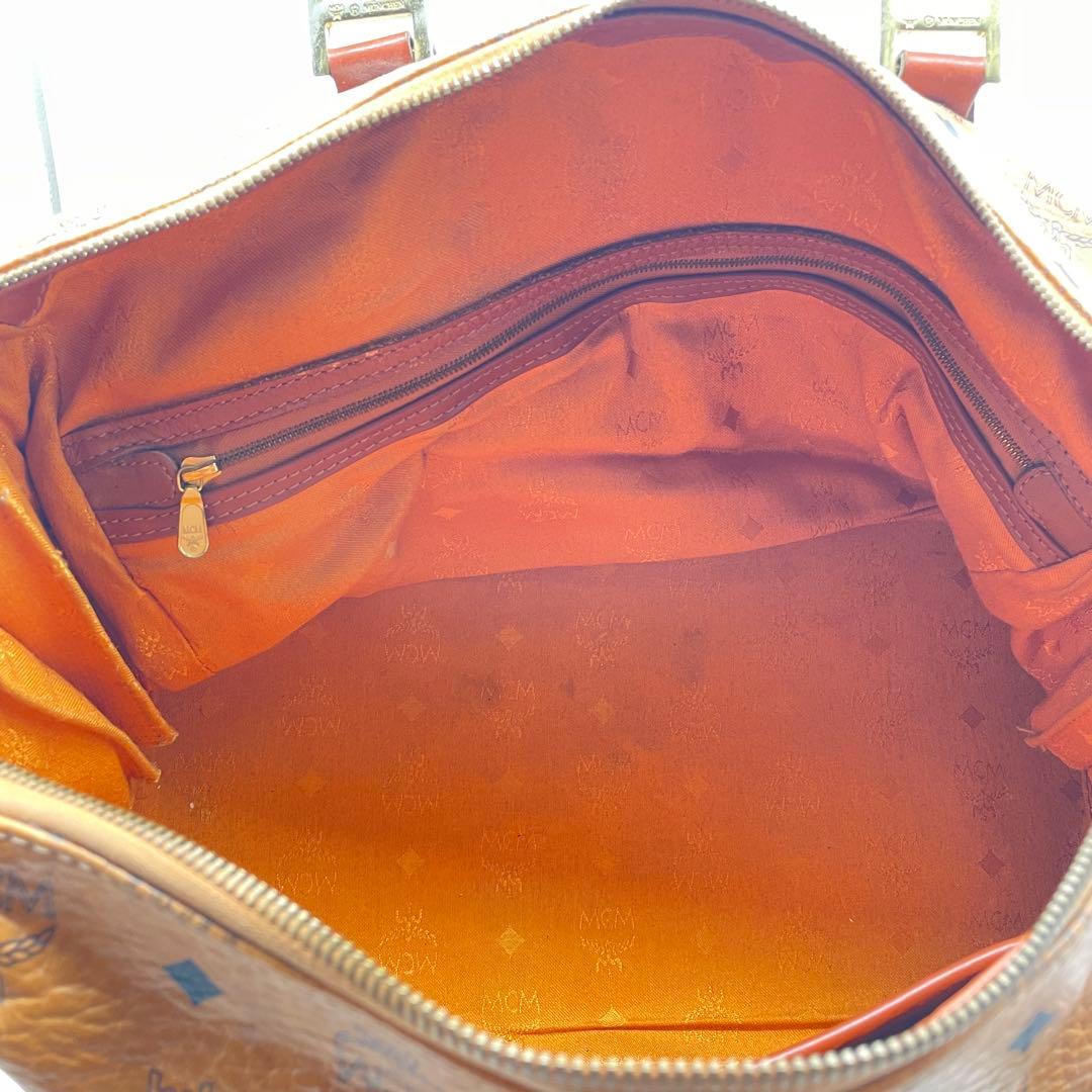 ●MCM ボストンバック●エムシーエム ハンド ブラウン カバン モノグラム