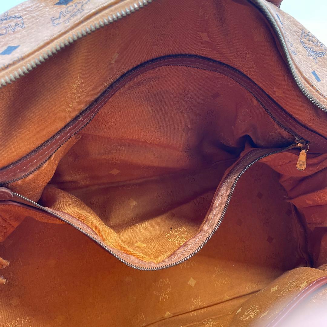 ●MCM ボストンバック●エムシーエム ハンド ブラウン カバン モノグラム
