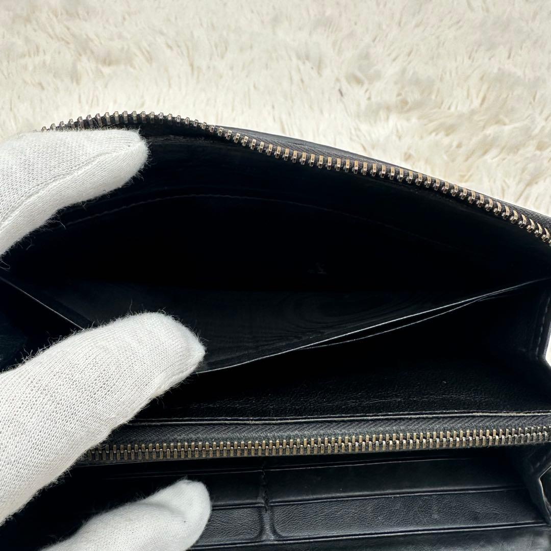 ✨美品✨ボッテガヴェネタ　長財布　ラウンドジップ　イントレチャート　黒