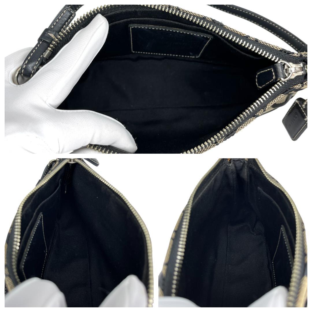 COACH ポーチ ハンドバッグ シグネチャー 6094 シグネチャー 黒