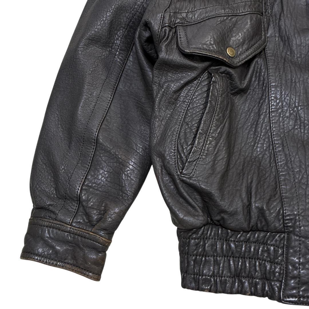 GiVet フライトジャケット G-1レザージャケット 革ジャン 本革 黒 L