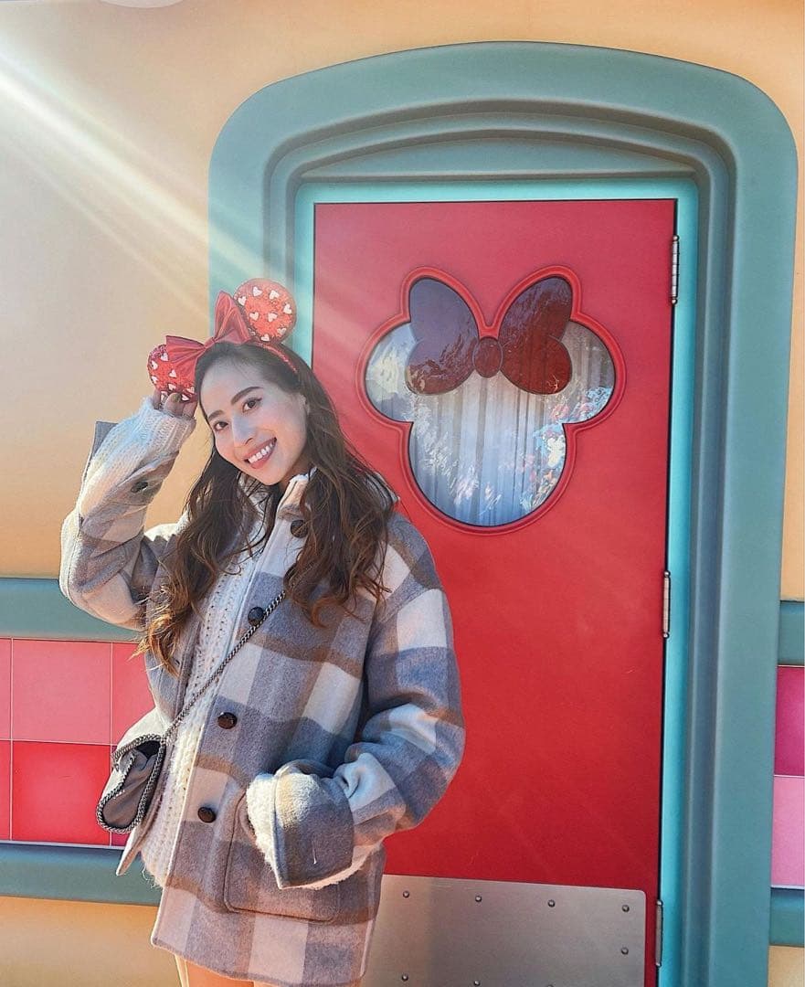 WOOLチェックMIDIUMコート