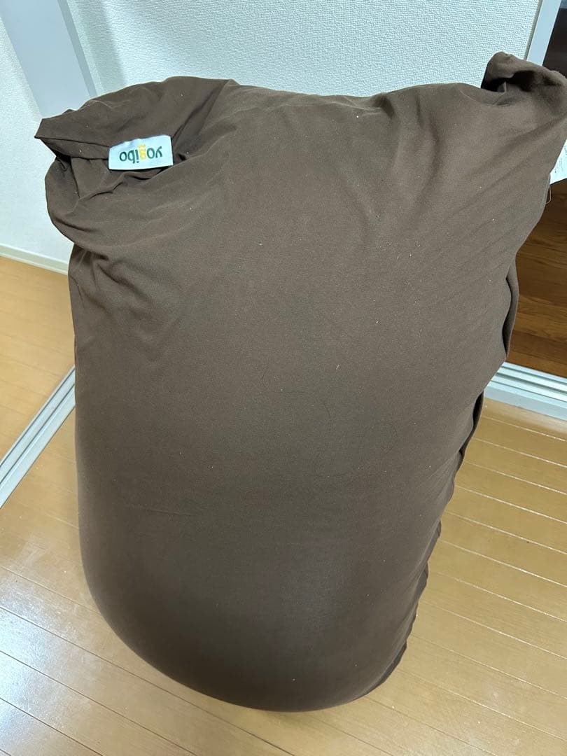 ブラウン ビーズクッション 流線型