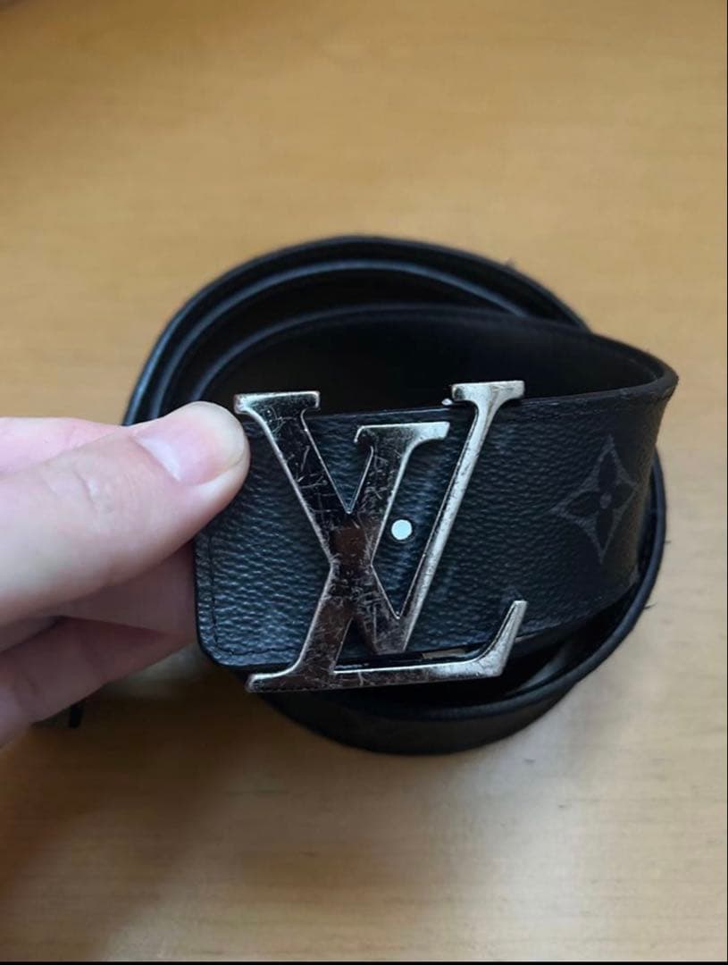 ルイヴィトン ブラックレザーベルト