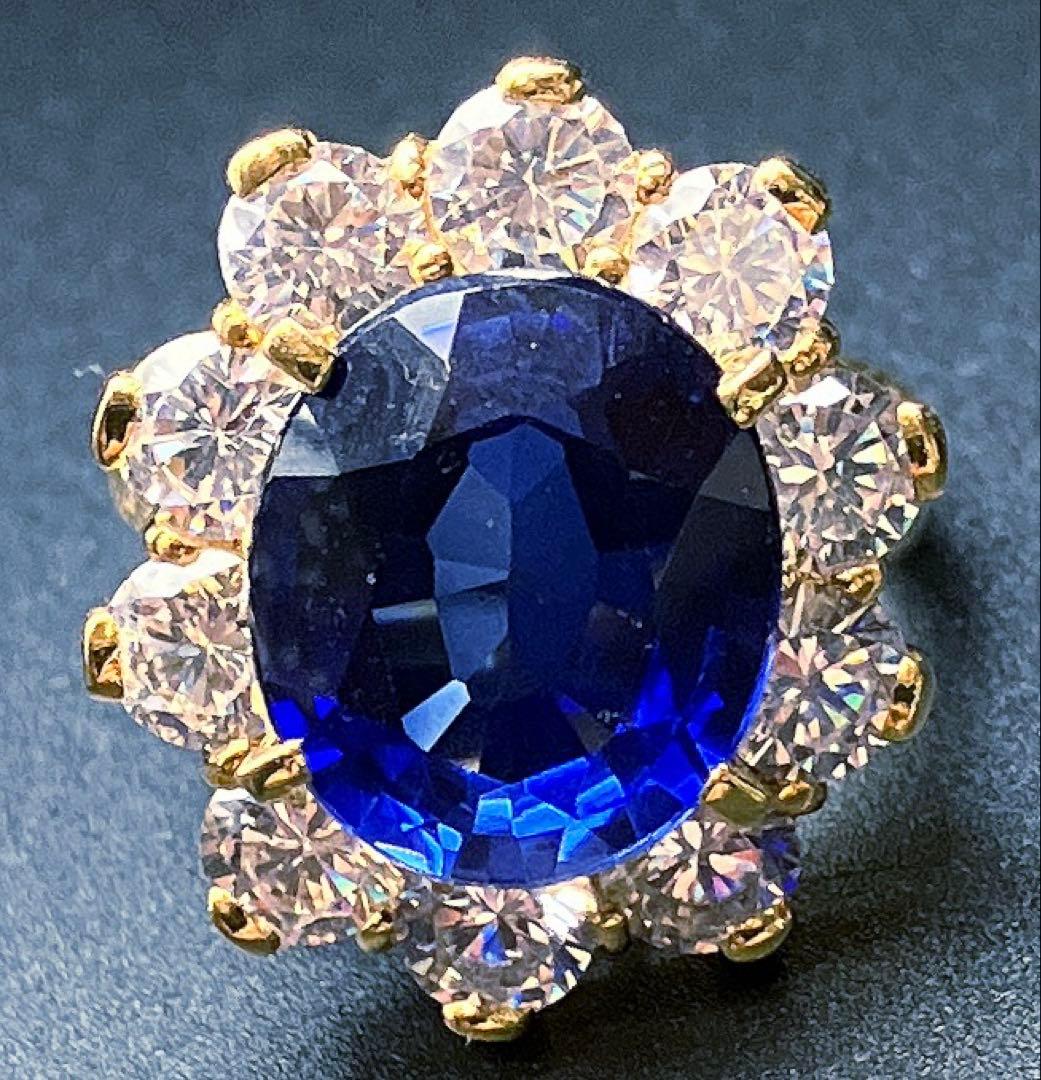 えりこスリランカ産ロイヤルブルーサファイア9.10ct SV925 指輪