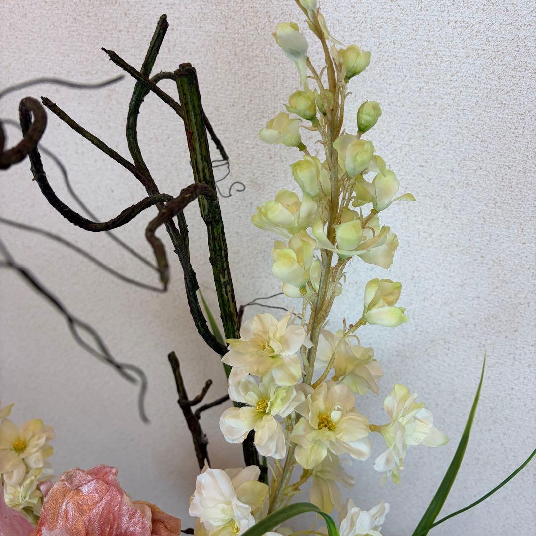 送料無料 造花アレンジメント 大型 アートフラワー スタンド エミリオ ロバ