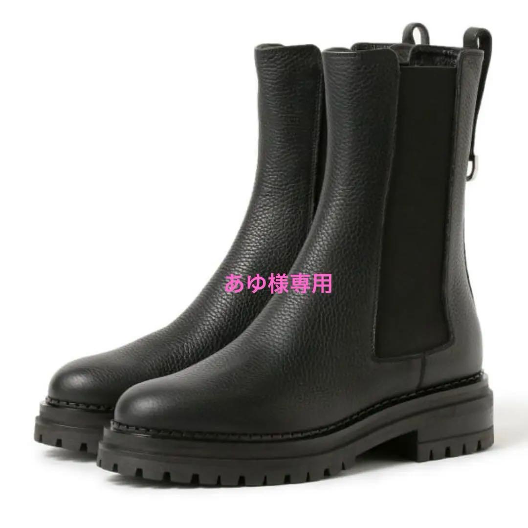 sergio rossi ブラック サイドゴアブーツ