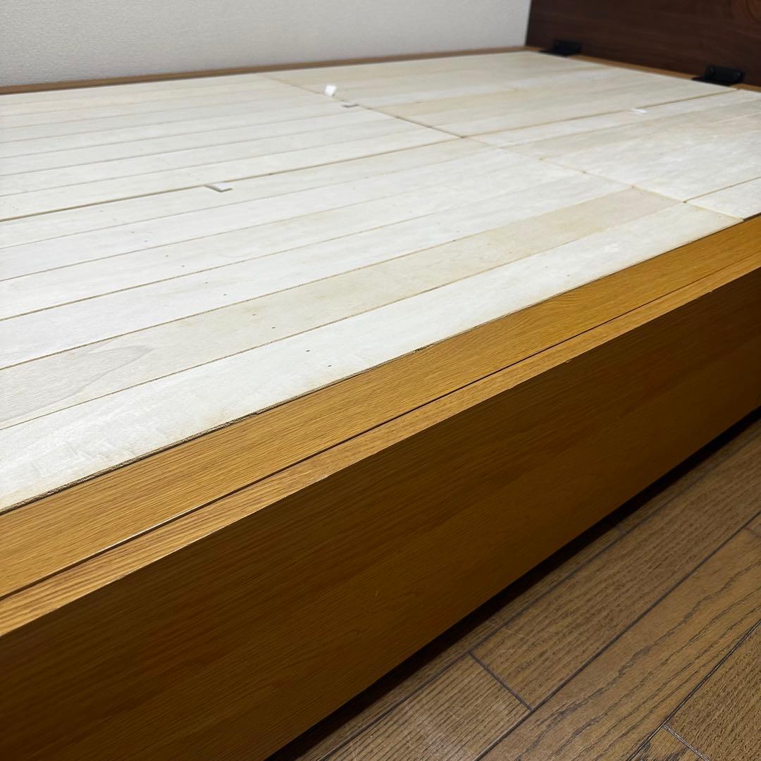 【廃盤品】無印良品 収納ベッド セミダブル オーク材 ※ 直接引渡しも可能