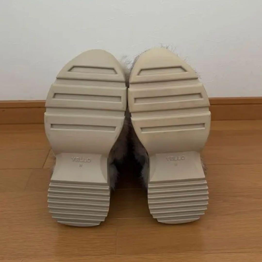 YELLOW ファーブーツ　ベージュ　M