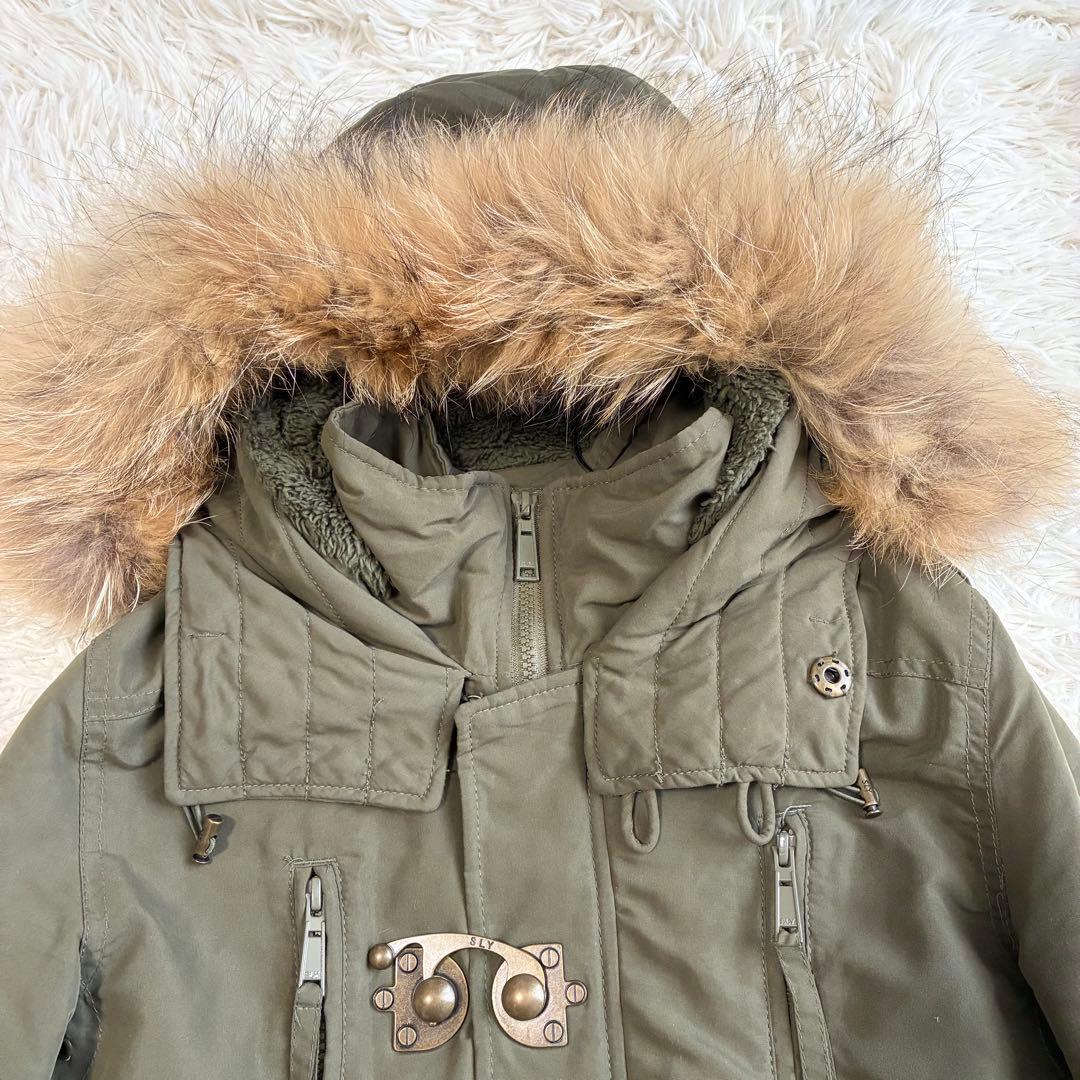 00s y2k SLY N3B モッズコート ロング 平成ギャル ファー フード