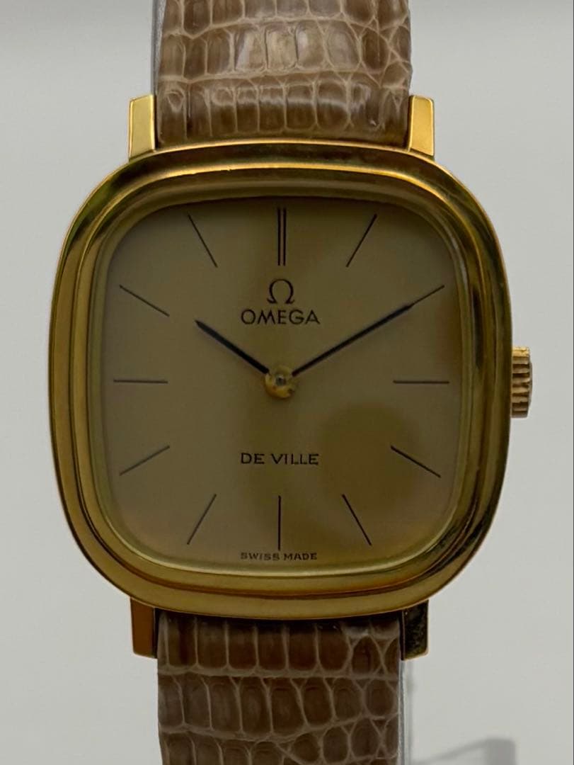 OMEGA DEVILLE オメガ デヴィル スクエア クォーツ 腕時計