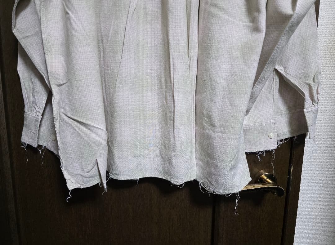 ANCELLM OMBRECHECK SHIRT ピンク サイズ2 25SS