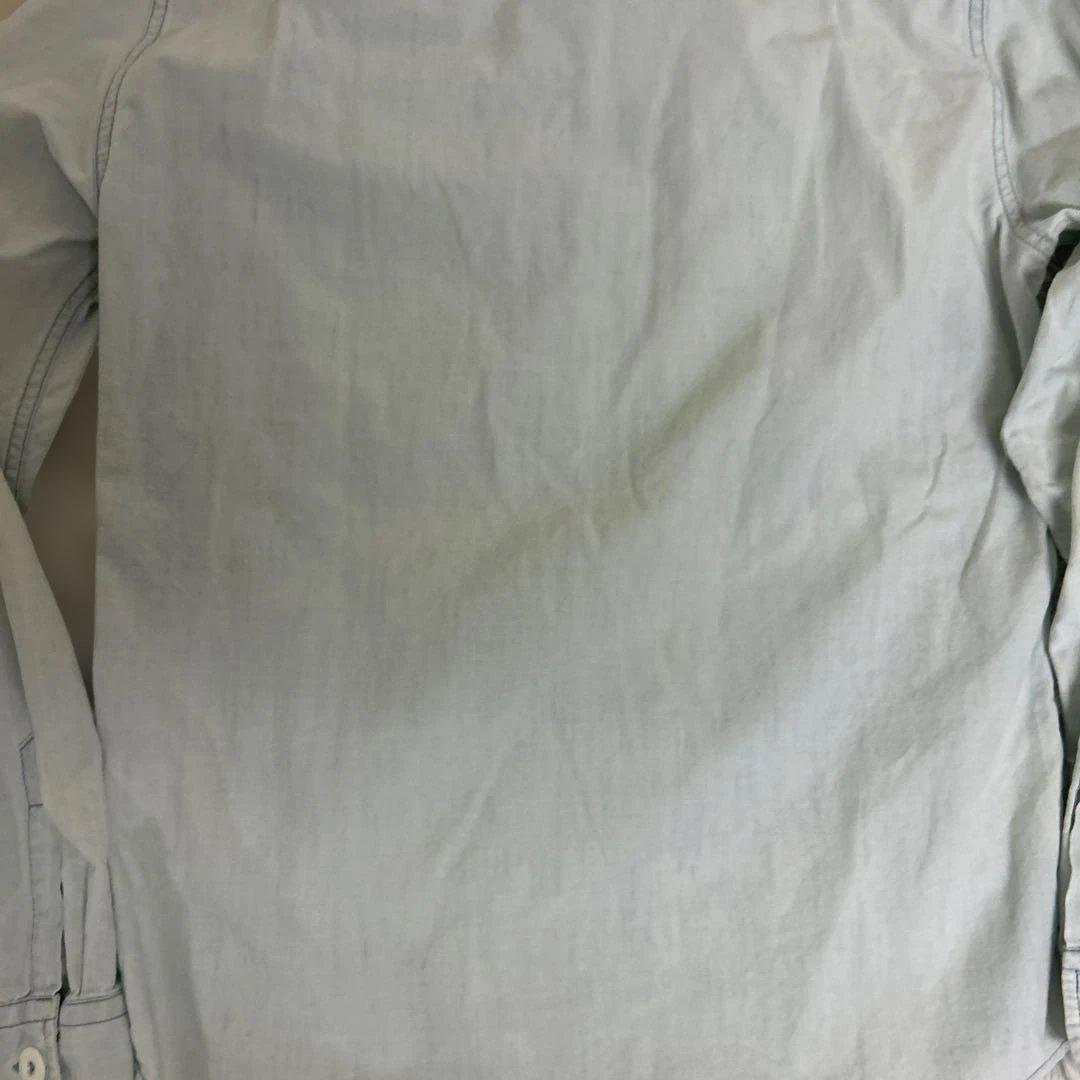 STONE  シャツジャケット　ブルゾン　水色　ワッペン　Sサイズ