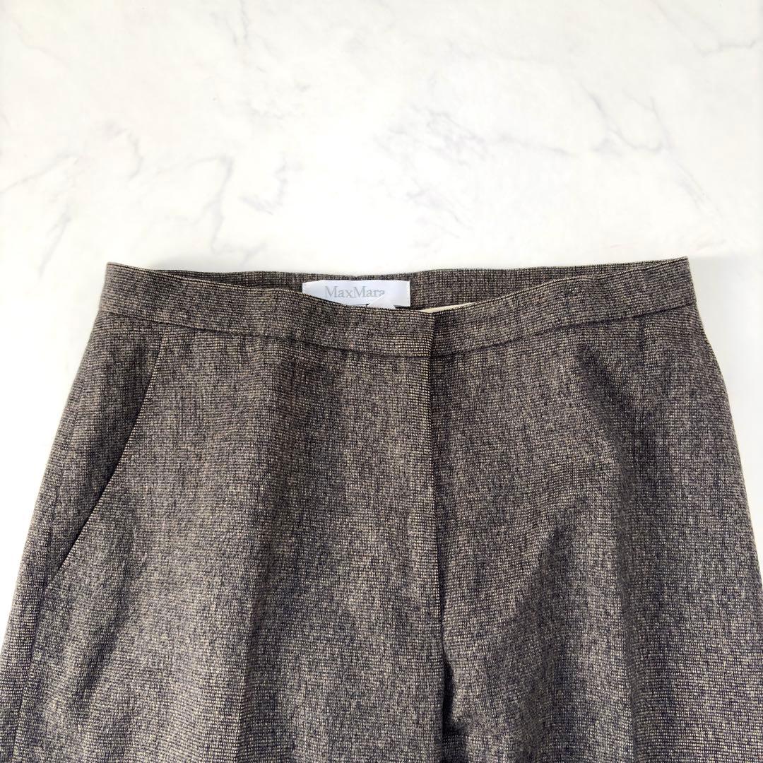 大きいサイズ✨マックスマーラ 【白タグ】パンツスーツ アンゴラ混 42/40