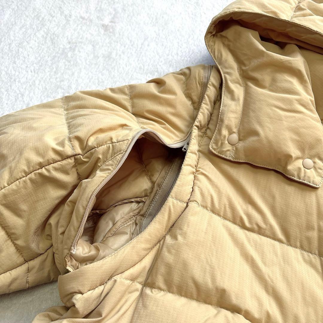 未使用級　現行品　パーリーゲイツ 　ダウン　ジャケット　ベスト　フード　ベージュ