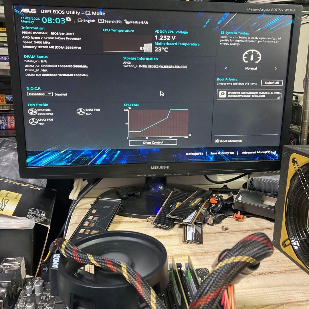 【起動確認済み】AMD ryzen7 5700x