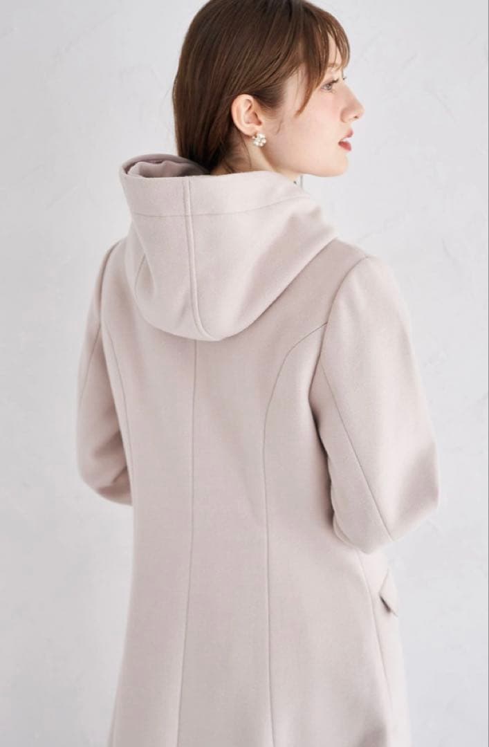 【新品】取り外し可能なファー付きフィット＆フレアシルエットダッフルコート