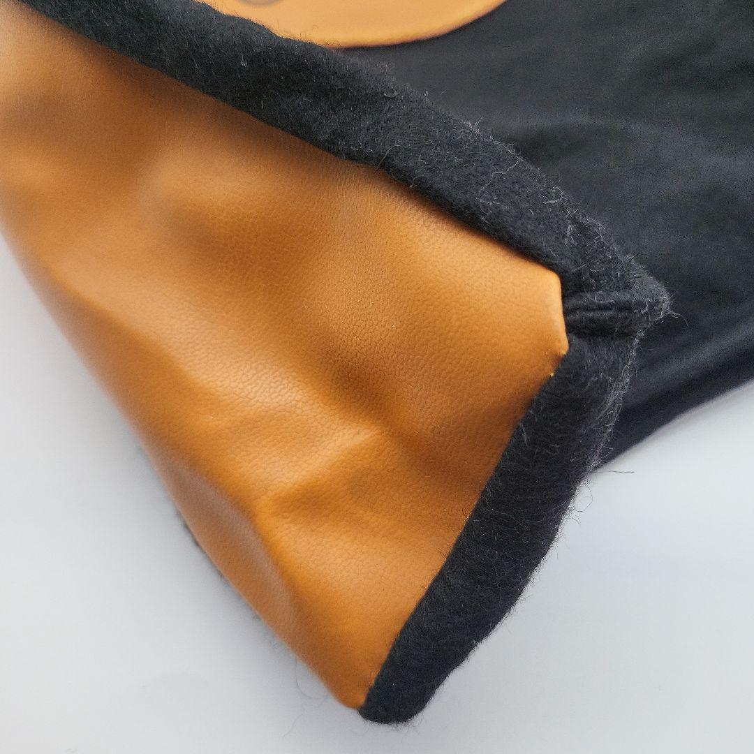 GUCCI オールド グッチ　フェルト カーフ レザー ハンドバッグ