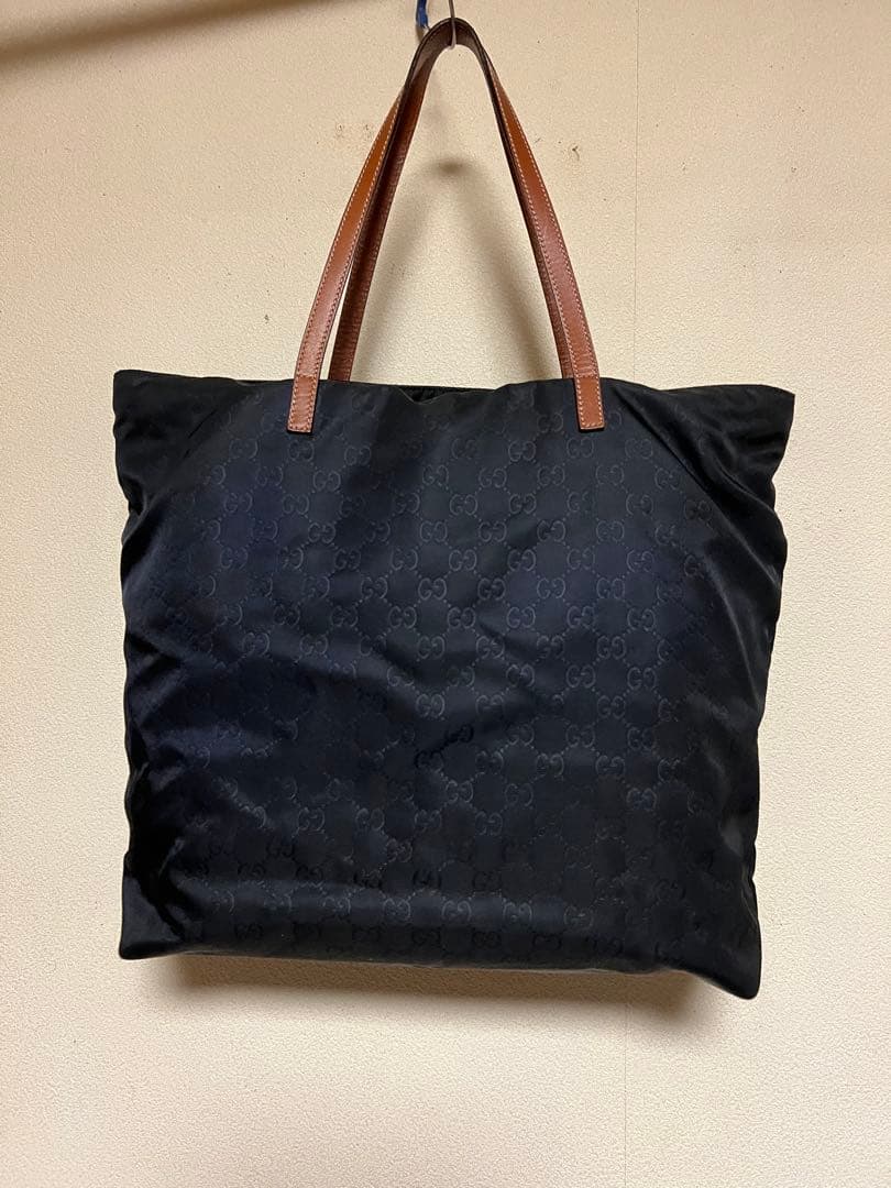 GUCCI ナイロントートバッグ　ネイビー　オールドグッチ
