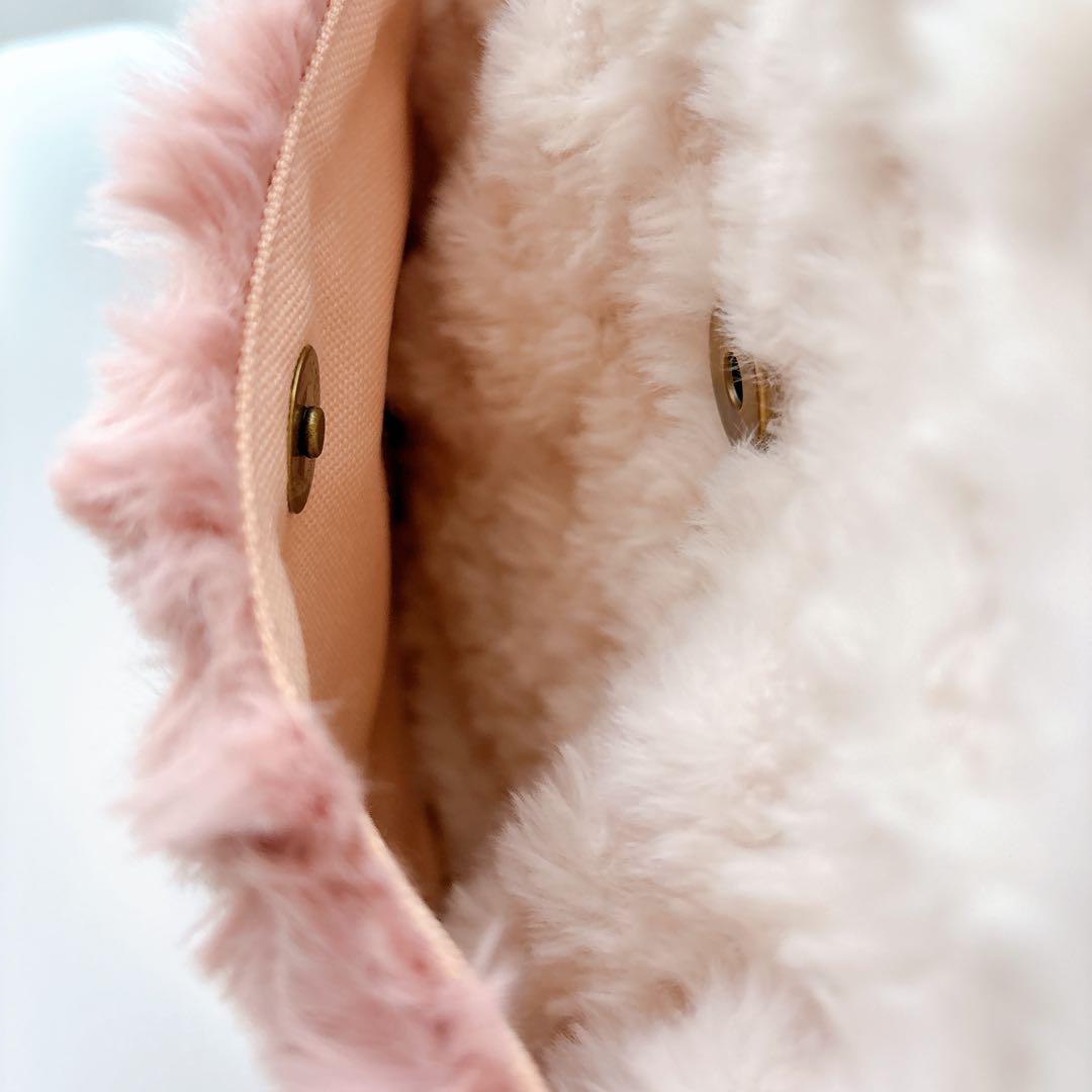 ☆*☆様 コヤンイサムチョン　バック　ふわふわファー　ルミちゃん　ピンク×アイボ