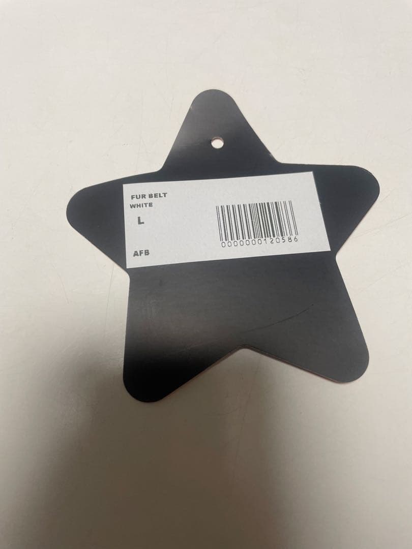 AFB FUR BELT ホワイト　L