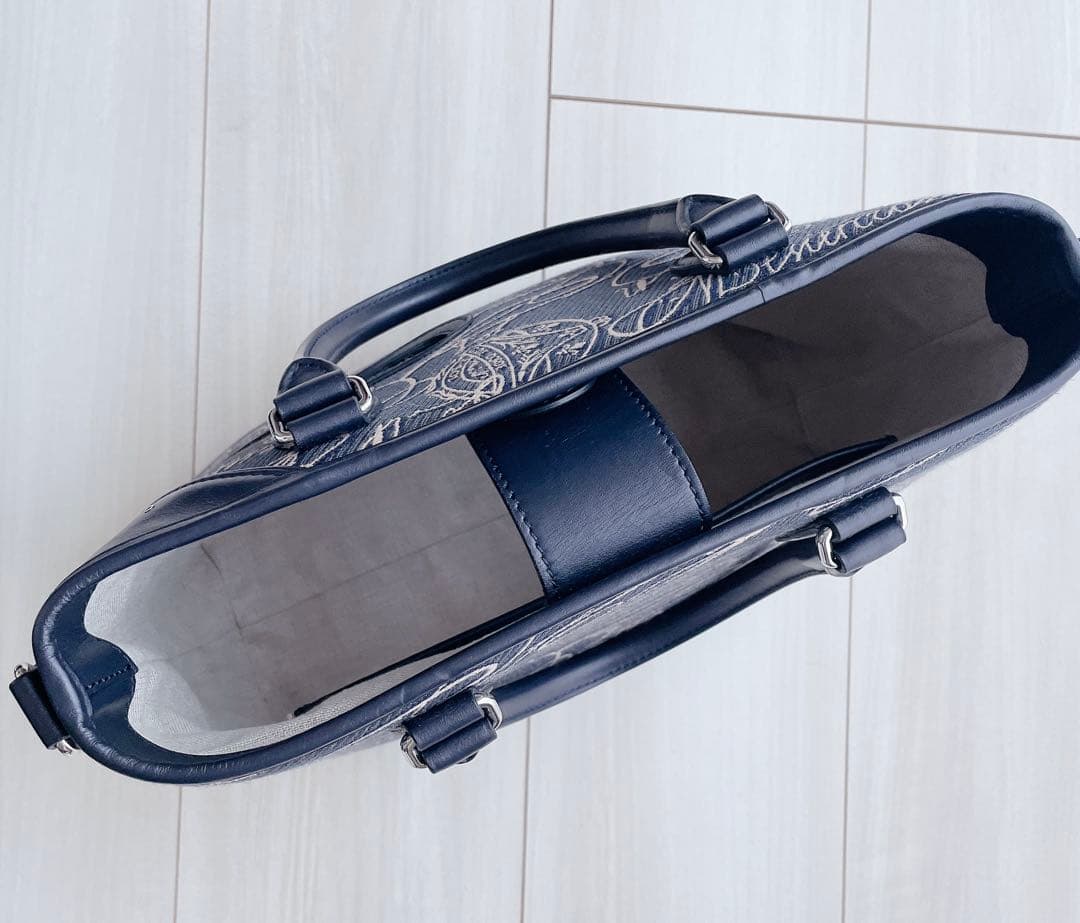 【ベルルッティ】メンズ トゥジュール スクリット アラベスク キャンバス