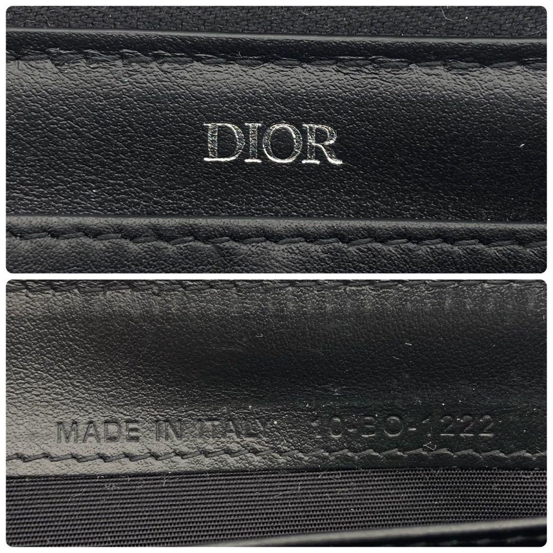 超極美品● ディオール 長財布 ラウンドファスナー トロッター ギャラクシー 黒