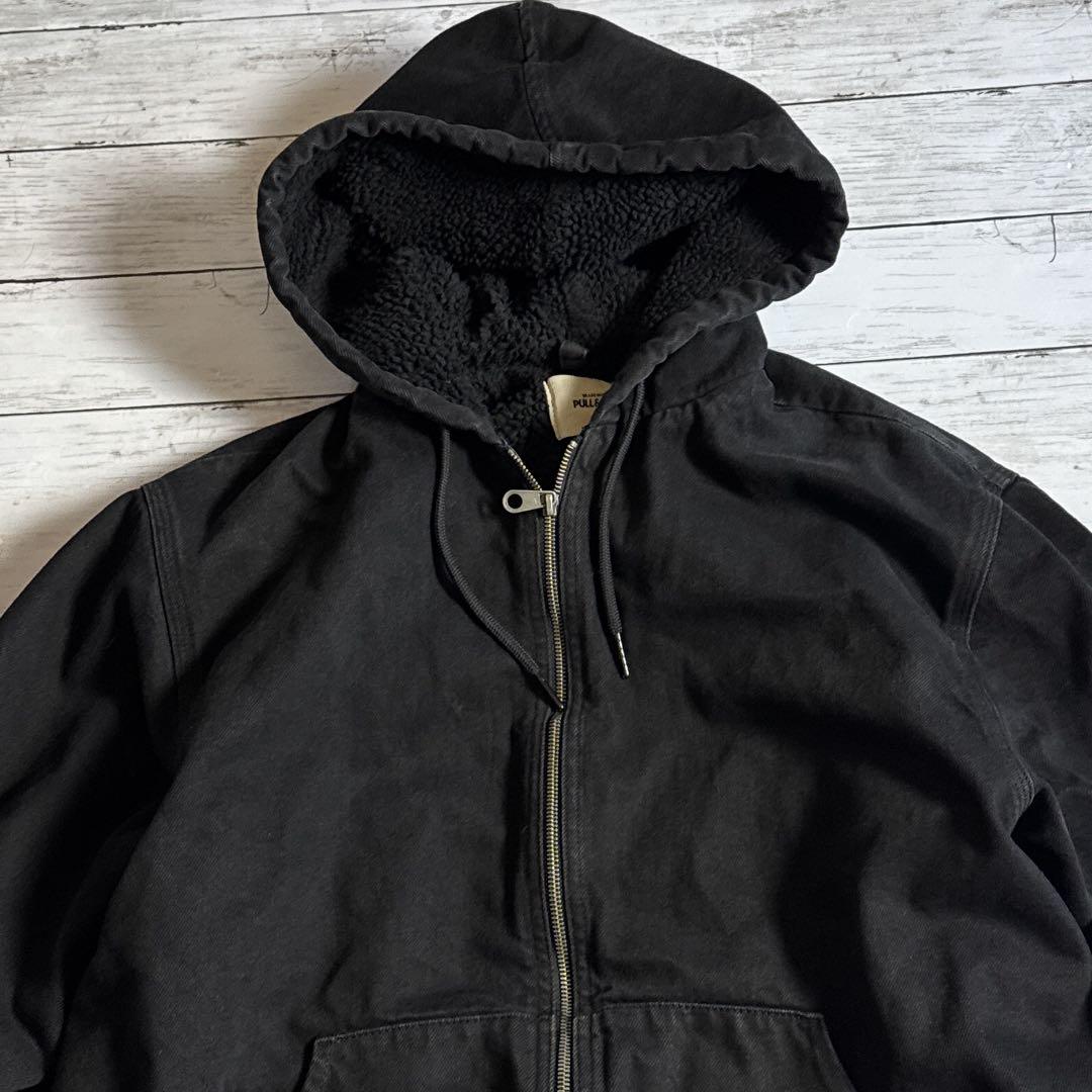 ゆ*ん様 PULL&BEAR 裏ボア ダック コットンアクティブジャケット ブラ