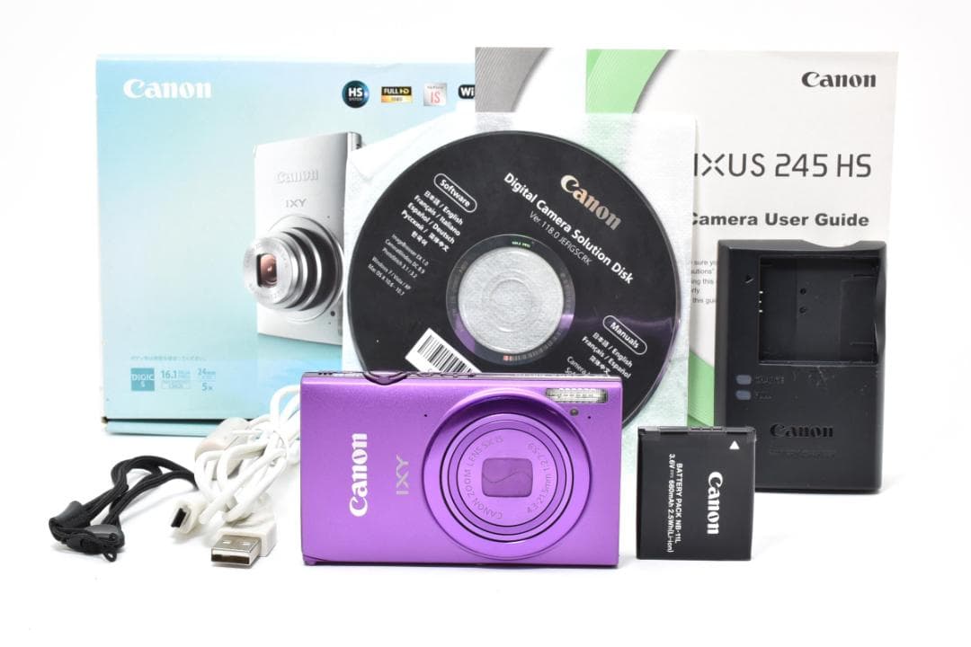 美品 キヤノン IXY 430F コンパクトデジタルカメラ パープル Canon