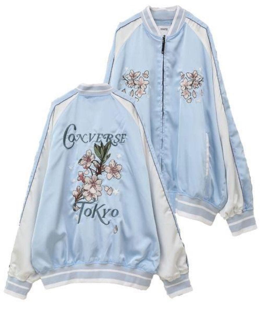 コンバーストウキョウ スカジャン 花柄刺繍 CONVERSE TOKYO