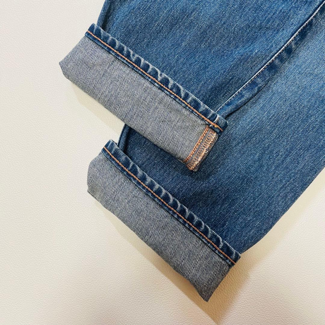 6352【美品】アンスクリア　ストレートデニム　ジーンズ　コットン　インディゴ