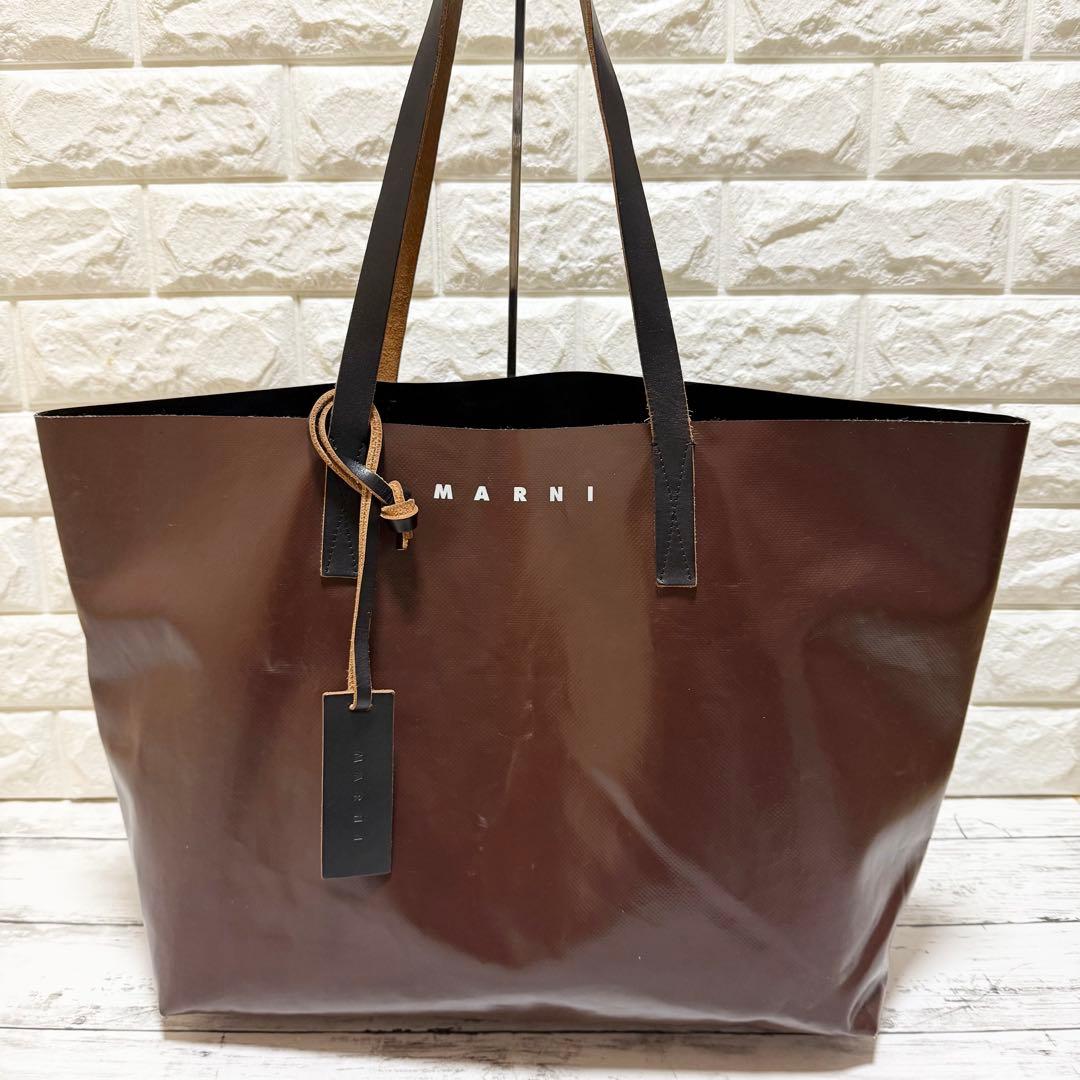MARNI TRIBECA マルニ トライベッカ PVCトートバッグ