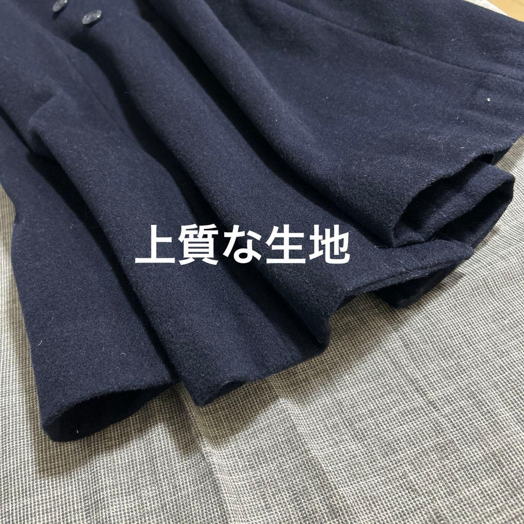 超美品　慶應中等部合格　お受験コート　濃紺　験担ぎ　フォーマル　合格グッズ　通塾