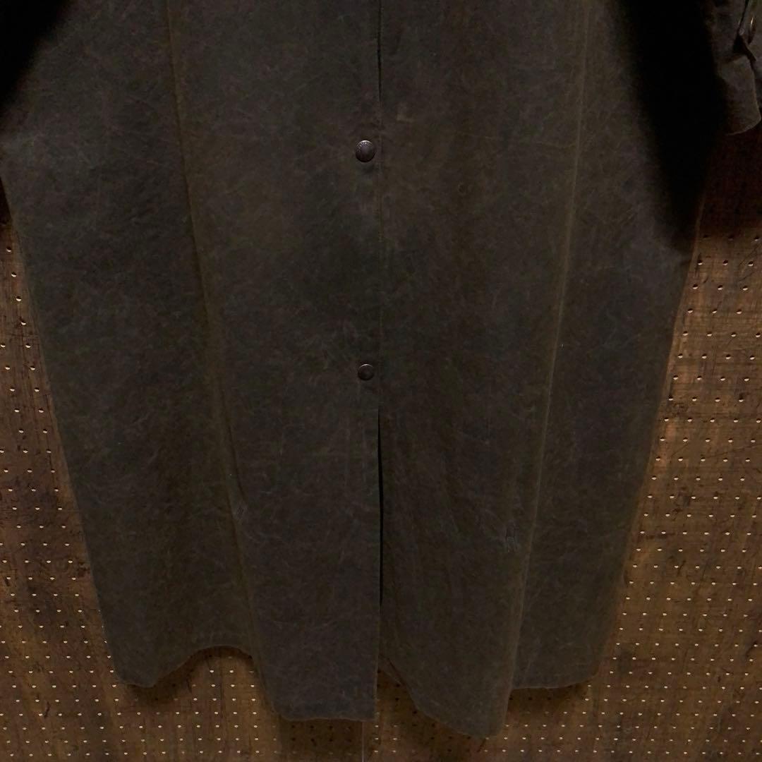 カナダ製　ダスターコート　オイルドジャケット　ドローバーコート　茶　rwm72