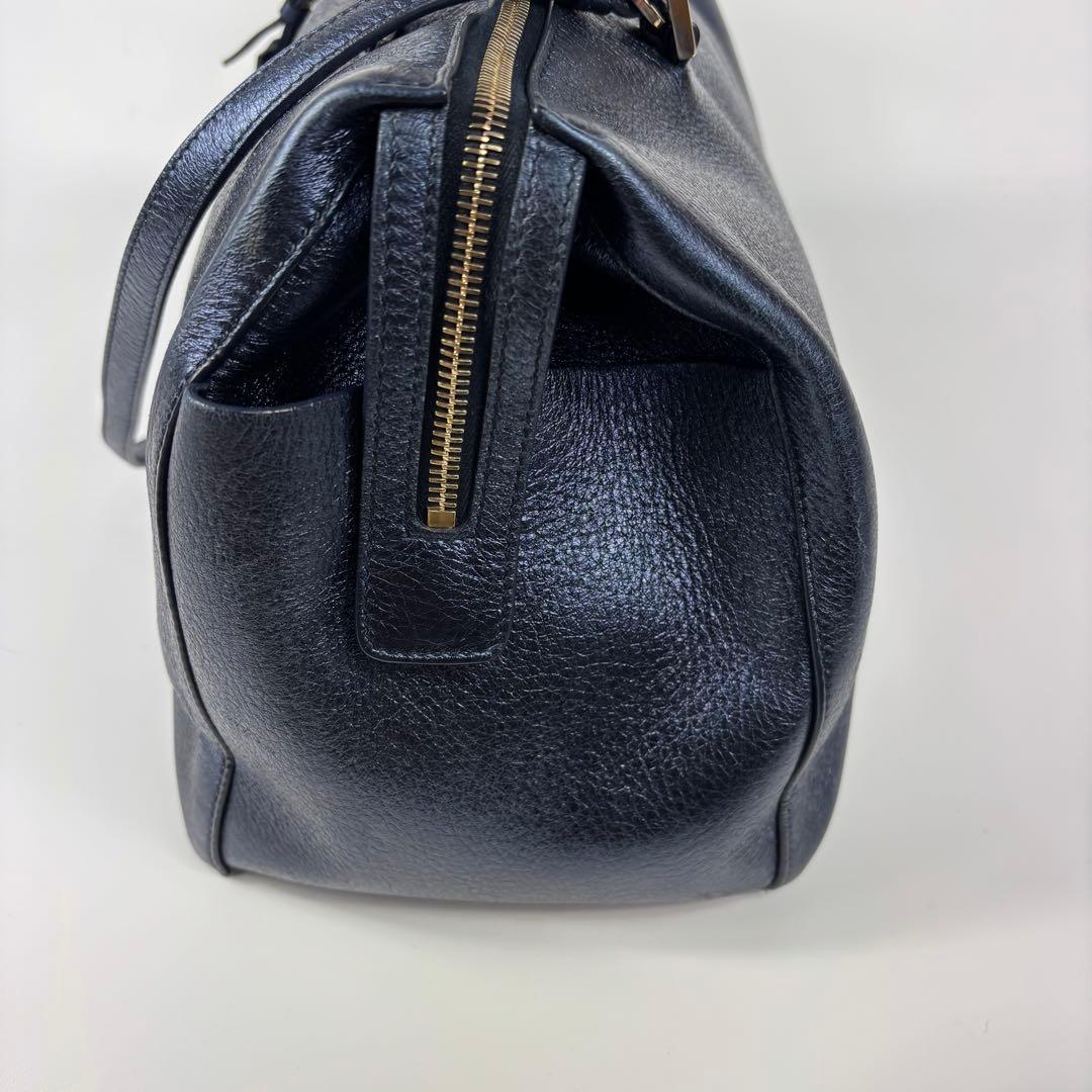 専用サンダー ハンドバッグ 2way ショルダー 3室 ブルー