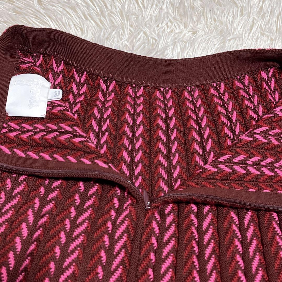 【美品】molli フランス製 ウール100％ ニットスカート M エレガント