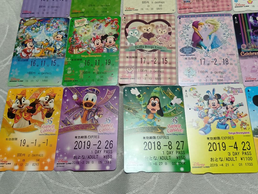 ディズニーリゾートライン　フリーきっぷ　使用済　69枚