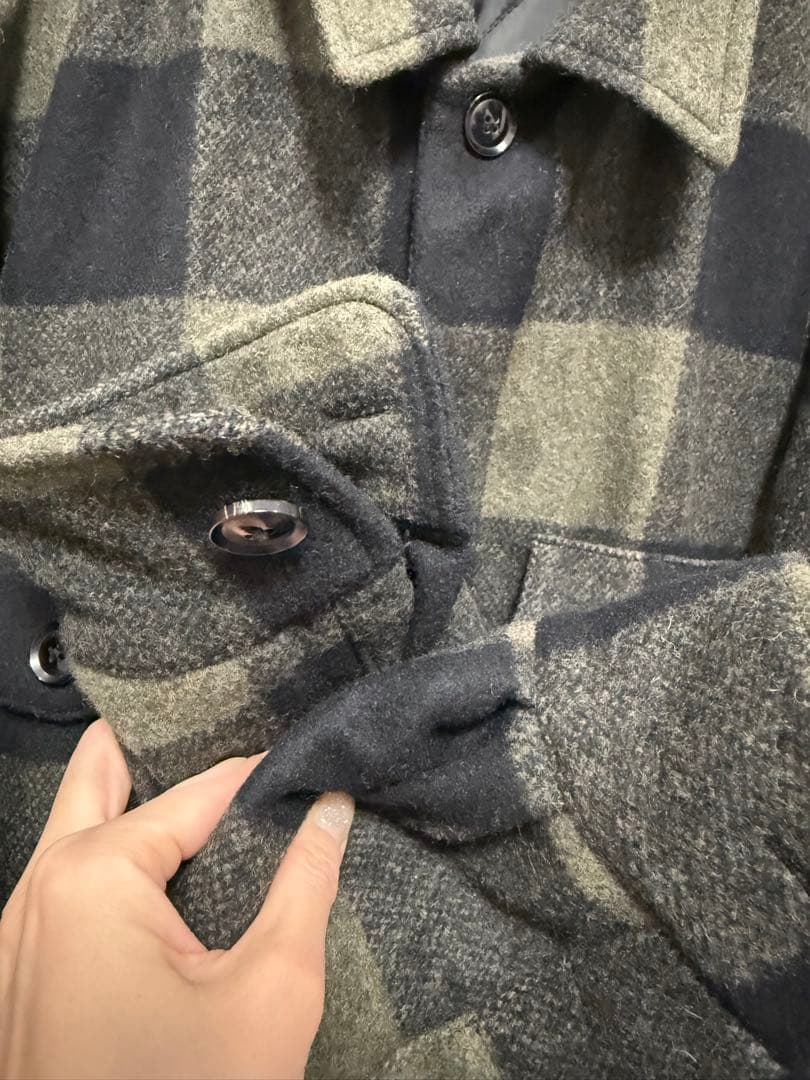 ロンハーマンRHCウールチェックCPOシャツジャケットL