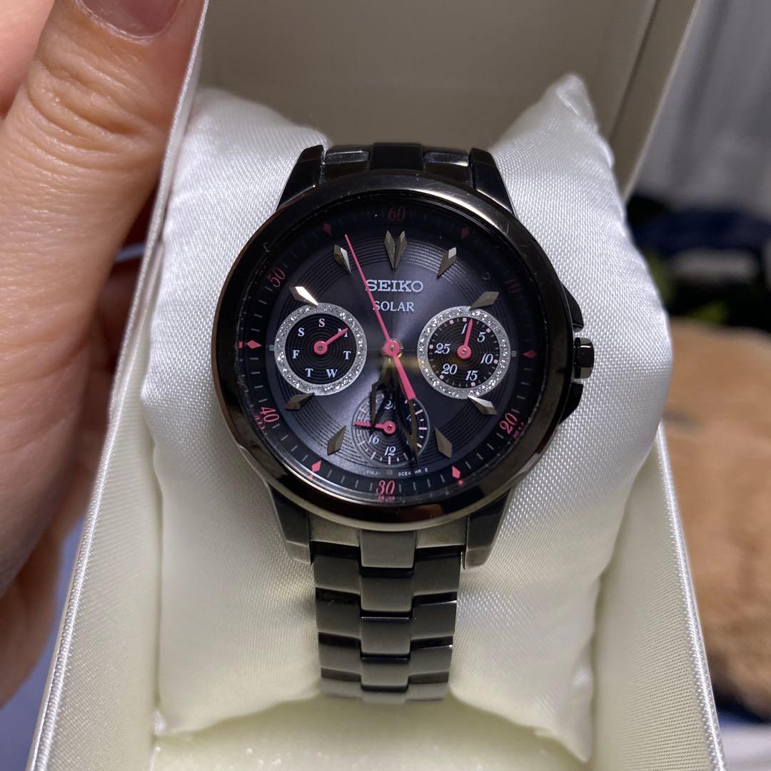SEIKOソーラー時計　ブラック