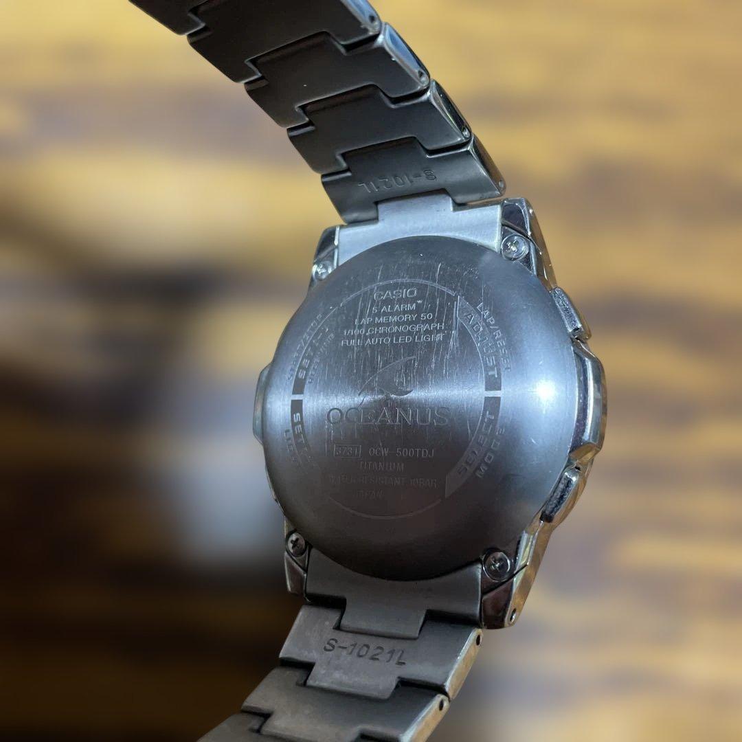 【稼働品】CASIO Oceanus クロノグラフ ソーラー電池