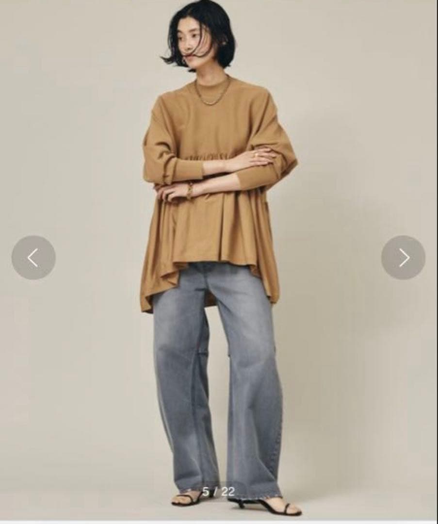 Curensology カレンソロジー テンセルポリエステルギャザープルオーバー