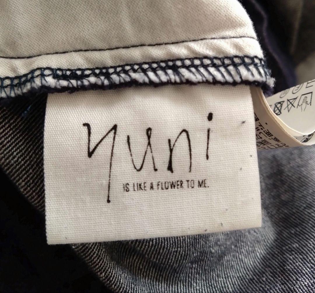 ネルすけ★yuni ユニ コットンリネン　デニムテーパードパンツ